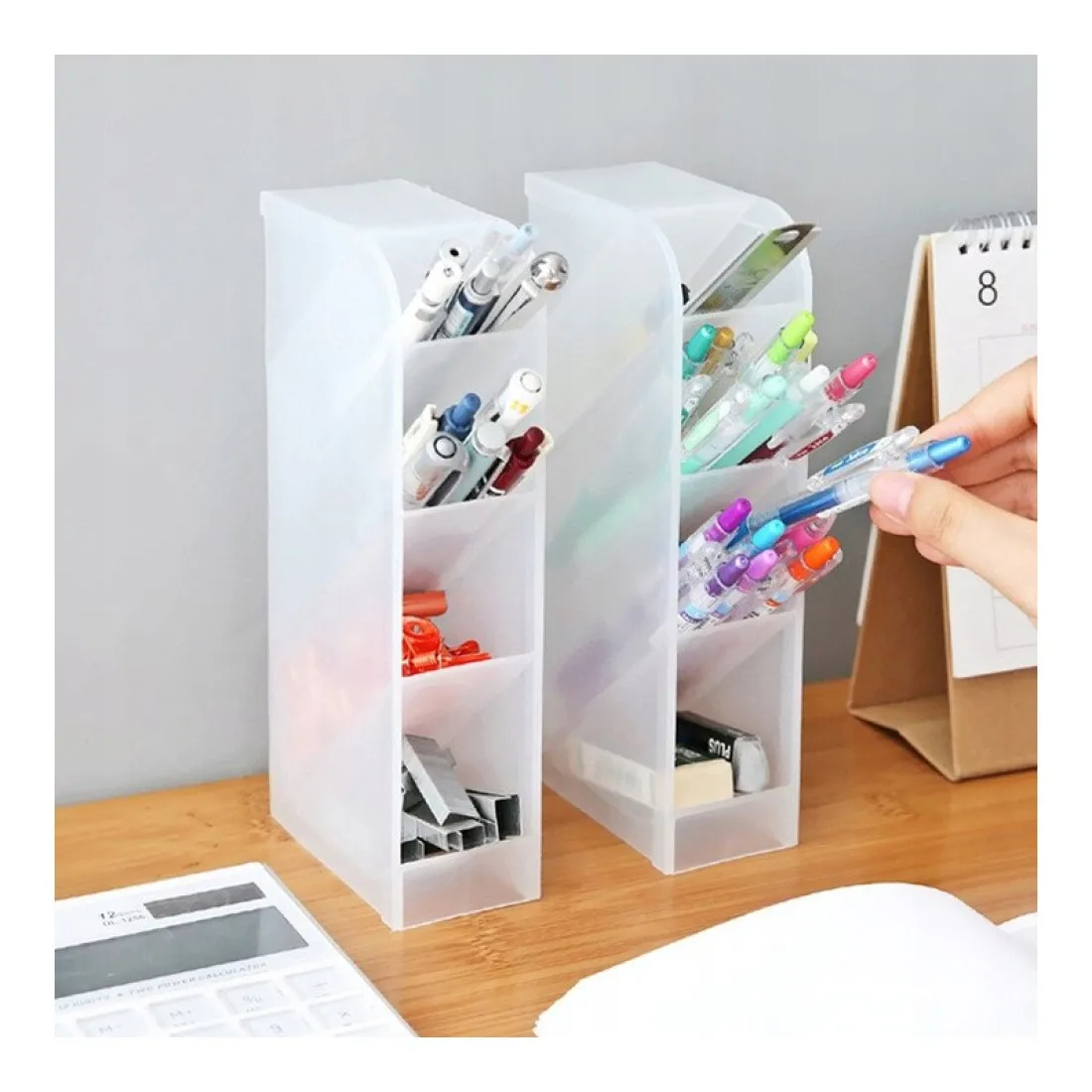 Plastový stolní organizér - čirý