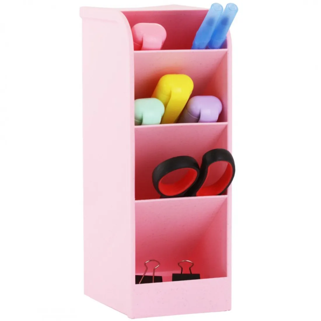 Plastový stolní organizér - růžový
