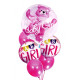 Sada nafukovacích balónků BABY GIRL 6 ks - růžová