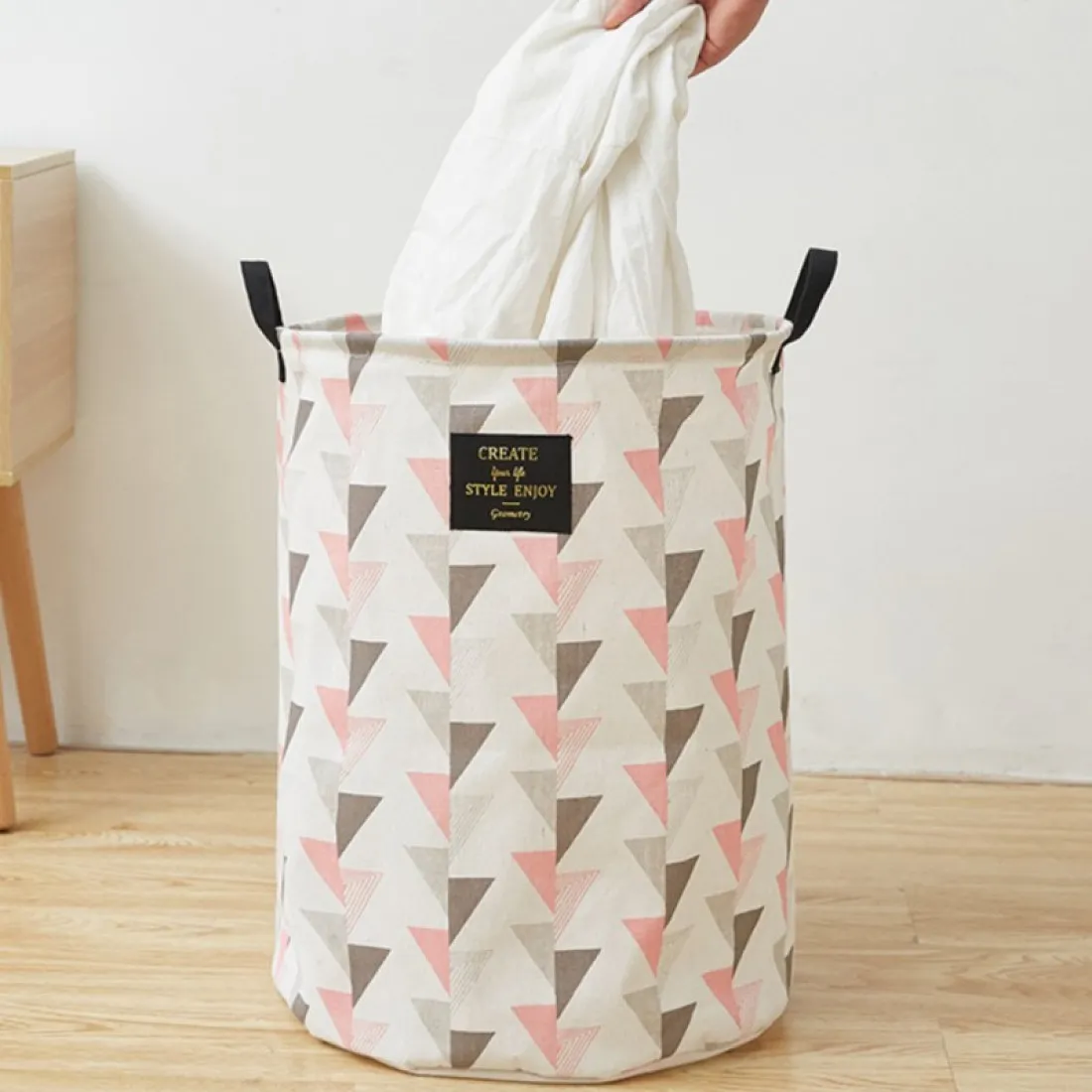 Úložný kôš na bielizeň - Enjoy Style ružový