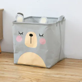 Úložný koš na hračky, 33 cm - šedý