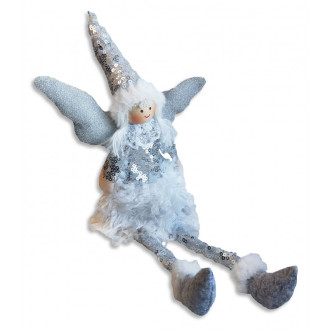 Vianočná dekorácia anjel 34cm - strieborný