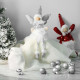 Vianočná dekorácia anjel 34cm - strieborný
