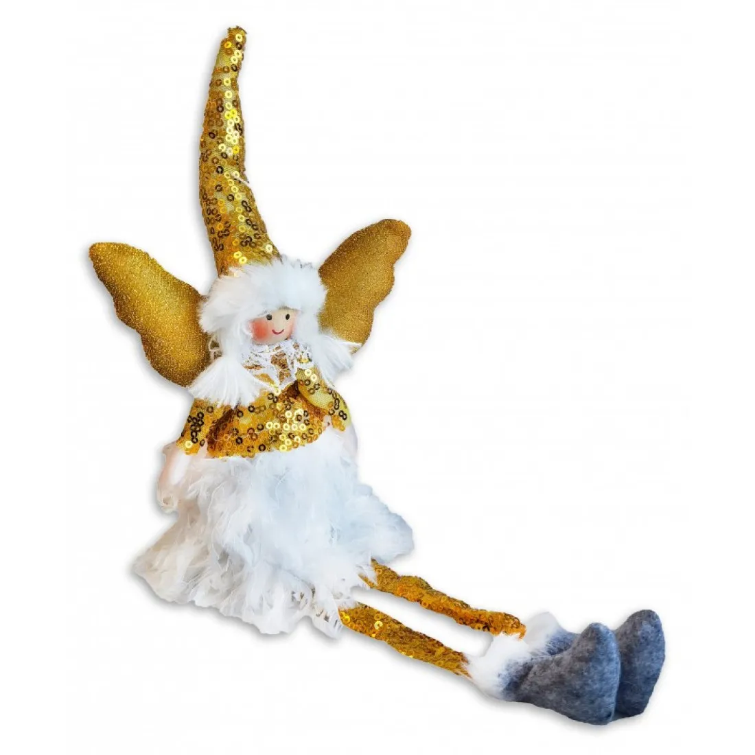 Vianočná dekorácia anjel 34cm - zlatý