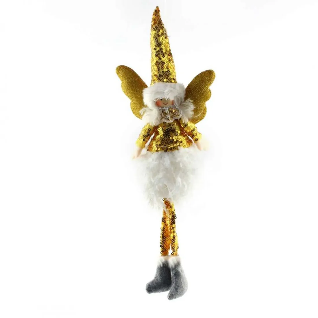 Vianočná dekorácia anjel 34cm - zlatý