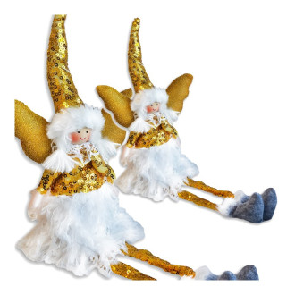 Vianočná dekorácia anjel 34cm - zlatý