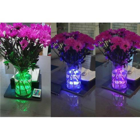 Vodotesné LED RGB osvetlenie s diaľkovým ovládačom 2 ks