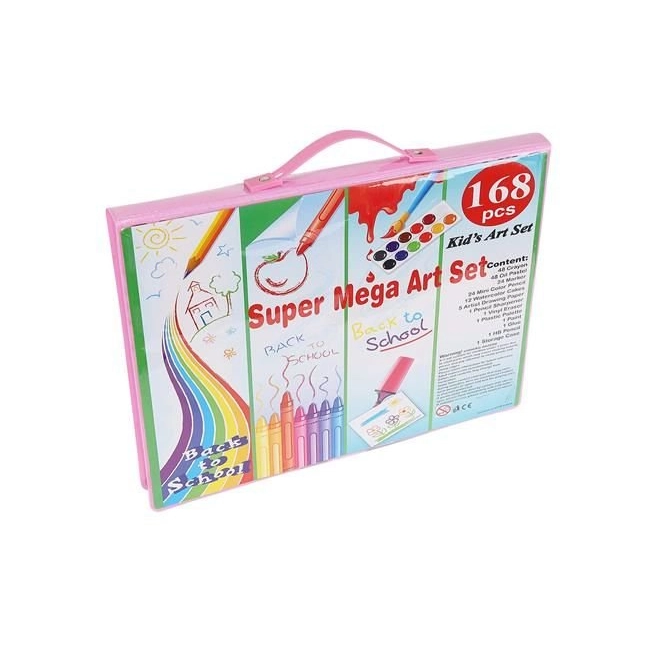 Výtvarná sada pre deti na maľovanie - 168ks ružová