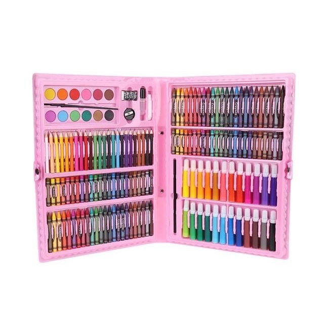 Výtvarná sada pre deti na maľovanie - 168ks ružová