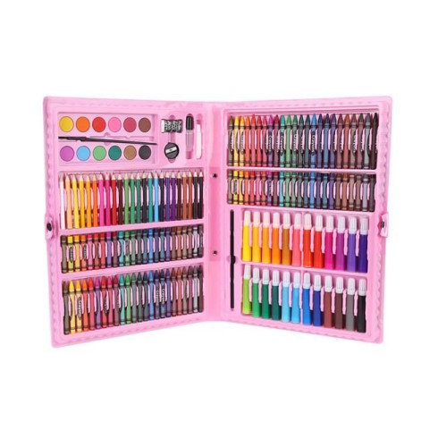 Výtvarná sada pre deti na maľovanie - 168ks ružová