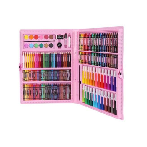 Výtvarná sada pre deti na maľovanie - 168ks ružová