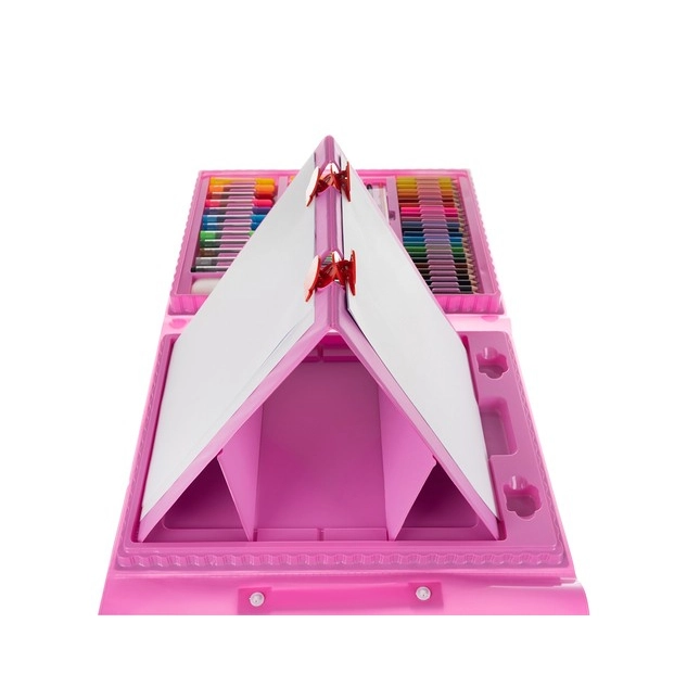 Výtvarná kreatívna sada pre deti na maľovanie 208 ks - ružová