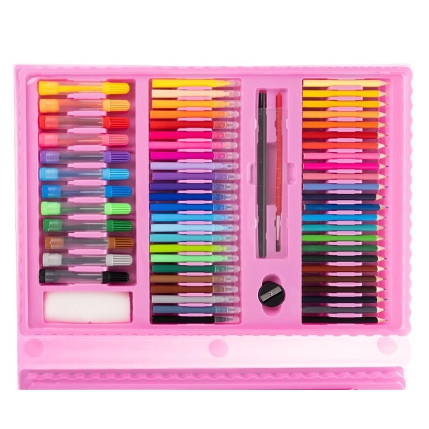 Výtvarná kreatívna sada pre deti na maľovanie 208 ks - ružová