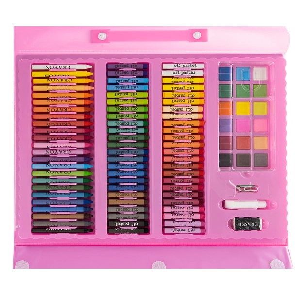 Výtvarná kreatívna sada pre deti na maľovanie 208 ks - ružová