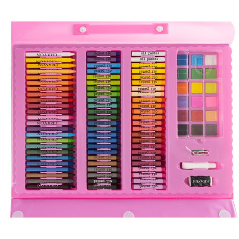 Výtvarná kreatívna sada pre deti na maľovanie 208 ks - ružová