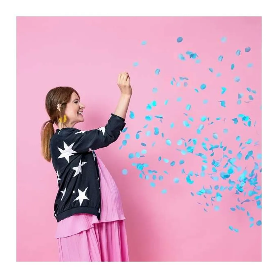 Balón na odhalenie pohlavia Chlapec alebo dievča - modré konfety