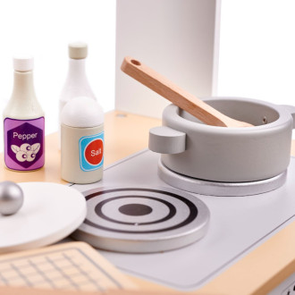 Detská drevená kuchynka CLASSIC s príslušenstvom 82 cm