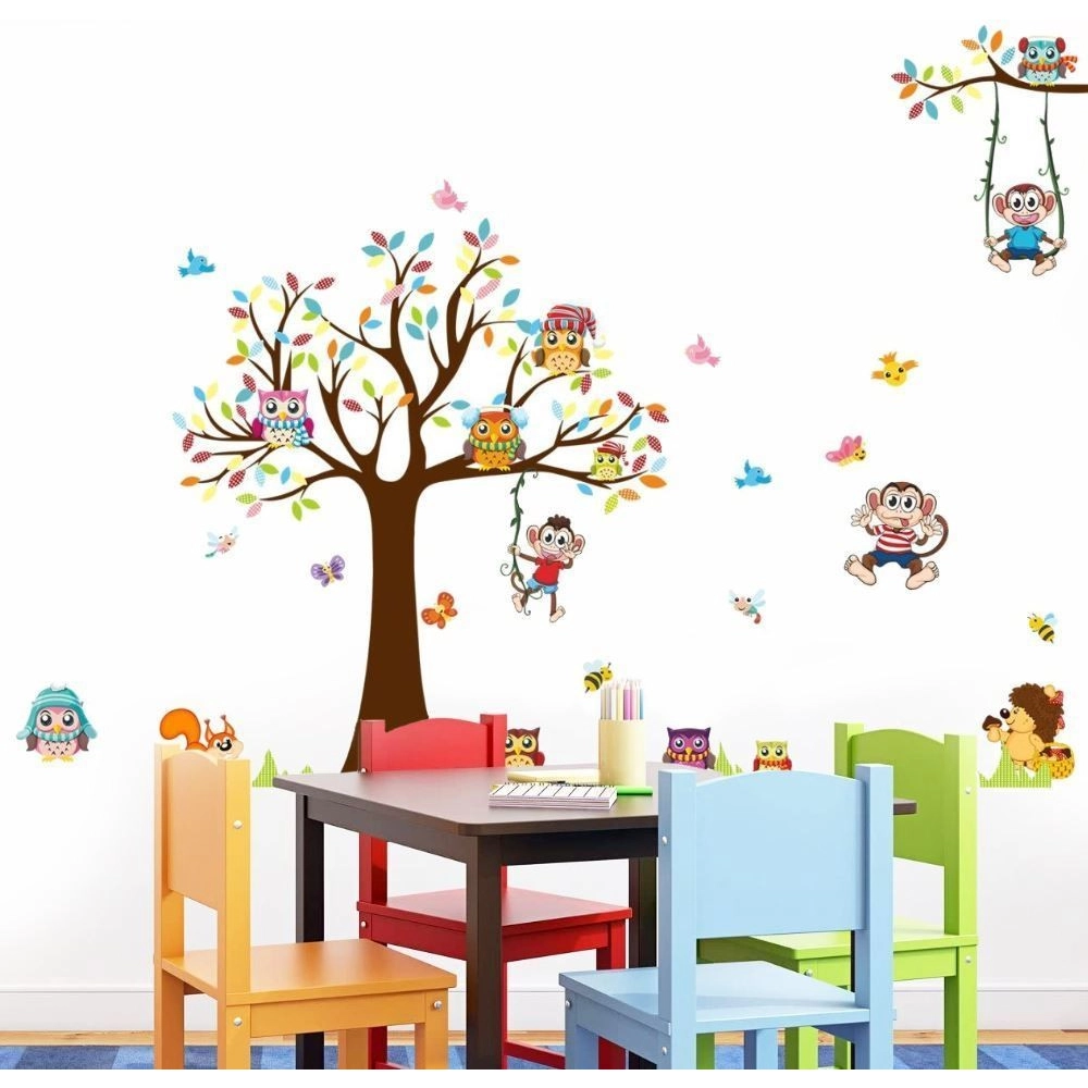 Detské nálepky na stenu - Zvieratká 