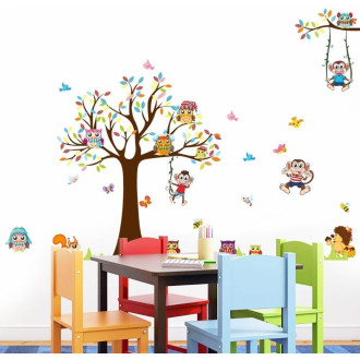 Detské nálepky na stenu - Zvieratká 