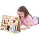Drevená manipulačná doska montessori - obojstranná Natural 50 cm