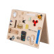Drevená manipulačná doska montessori - obojstranná Natural 50 cm