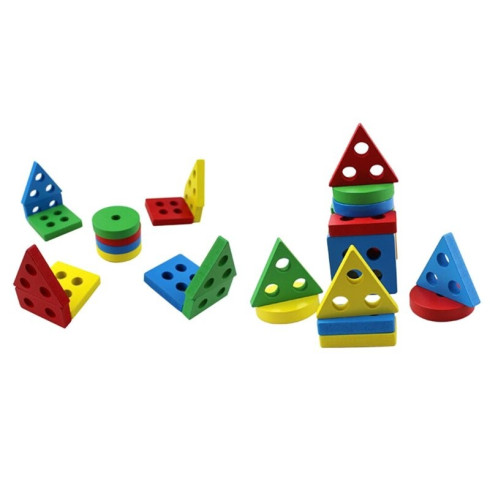 Drevená navliekacia veža - tvary