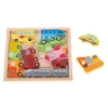 Dřevěné puzzle ve tvaru vozidel - autíček