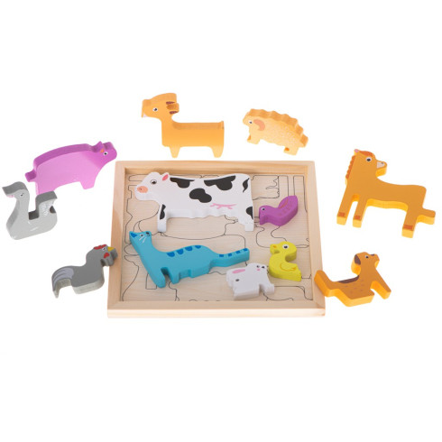 Drevené puzzle Zvieratká