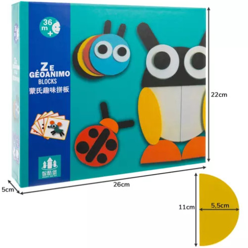 Drevené vzdelávacie puzzle - zvieratká