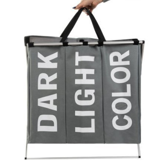 Kôš na triedenie bielizne s 3 priehradkami