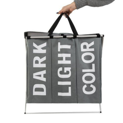 Kôš na triedenie bielizne s 3 priehradkami