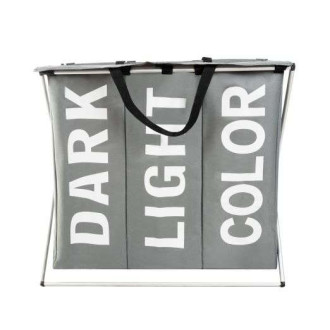 Kôš na triedenie bielizne s 3 priehradkami