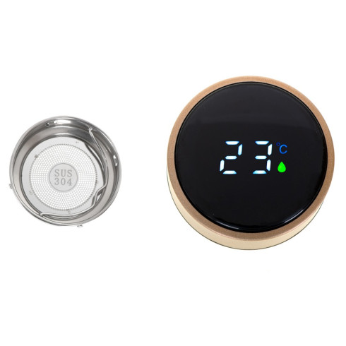 Kovová termoska LED smart - 500ml, zlatá
