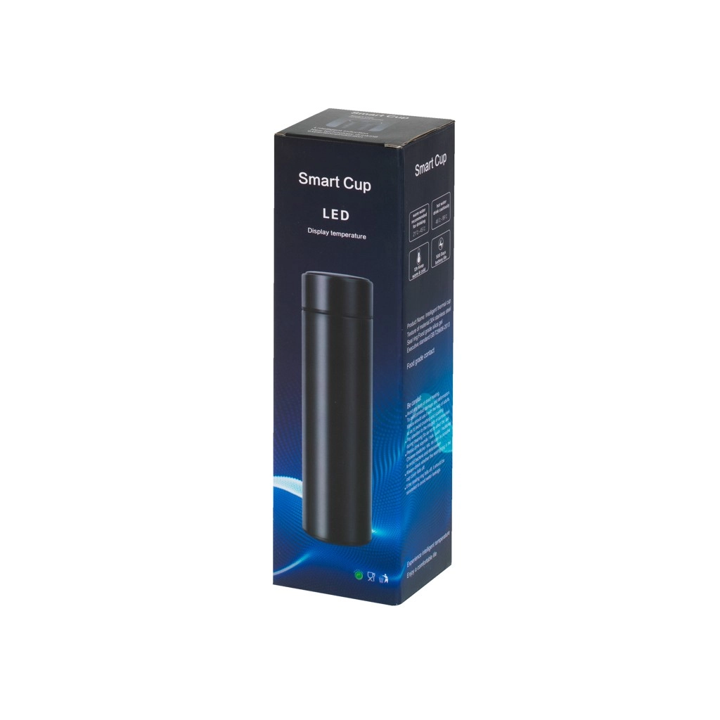 Kovová termoska LED smart - 500ml, zlatá