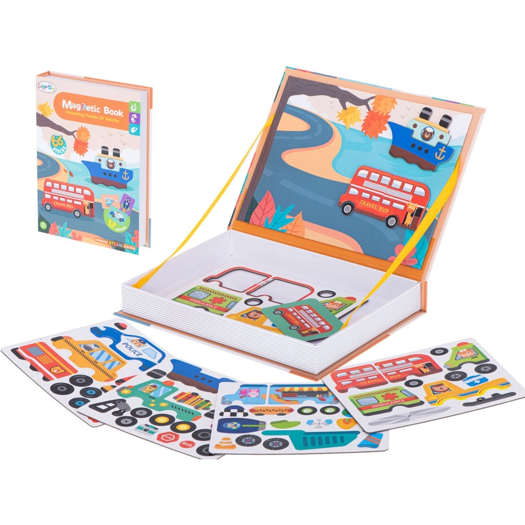 Magnetické puzzle - dopravní prostředky