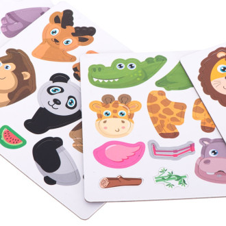 Magnetické puzzle skladačka - zvieraká 47ks