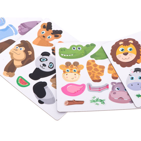 Magnetické puzzle - zvířata 47ks