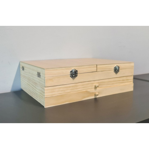 Malířská sada v dřevěném kufříku - 83 ks