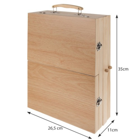 Malířská sada v dřevěném kufříku - 83 ks