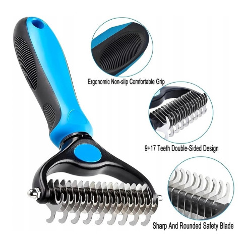 Obojstranná kefa na odstraňovanie chlpov a spodnej srsti