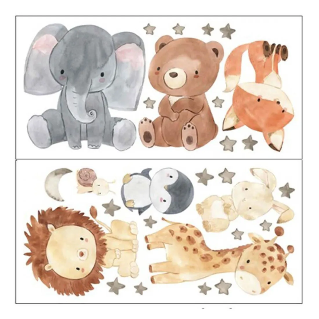 Samolepky na stenu - kreslené zvieratká