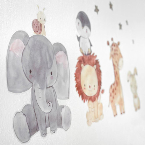 Samolepky na zeď - kreslená zvířata