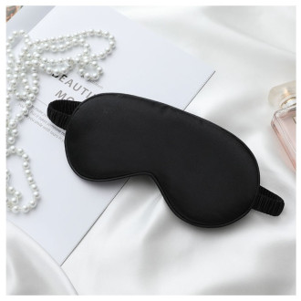 Saténová maska na spanie - čierna