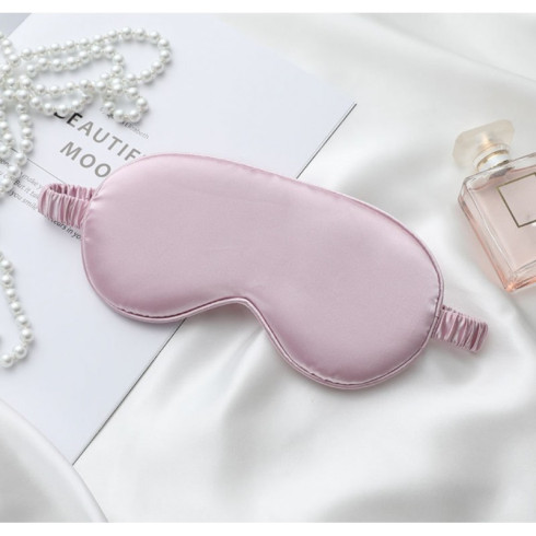 Saténová maska na spanie - ružová