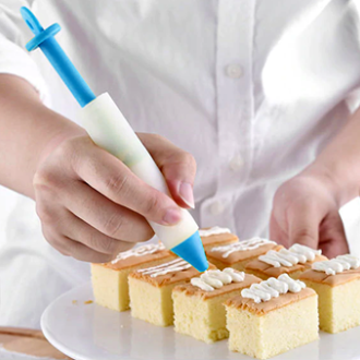 Silikónová zdobička - modrá