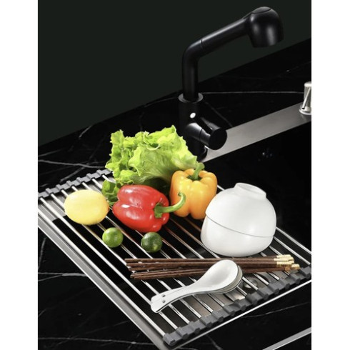 Skladací odkvapkávač na riad - výsuvný