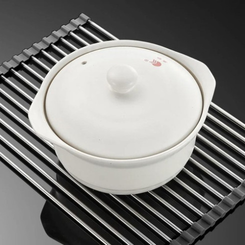 Skladací odkvapkávač na riad - výsuvný