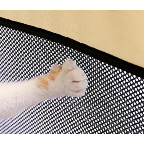 Skladacia ohrádka pre psa a mačku 114 cm, veľká - šedá