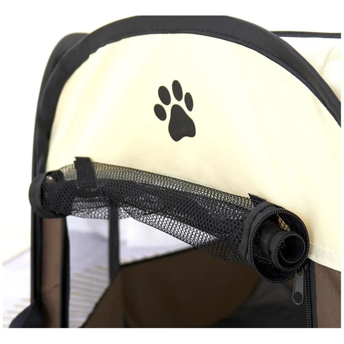 Skládací ohrádka pro psy a kočky 114 cm, velká - šedá