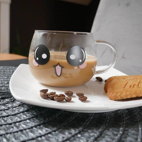 Skleněný hrnek Emoji - 450ml